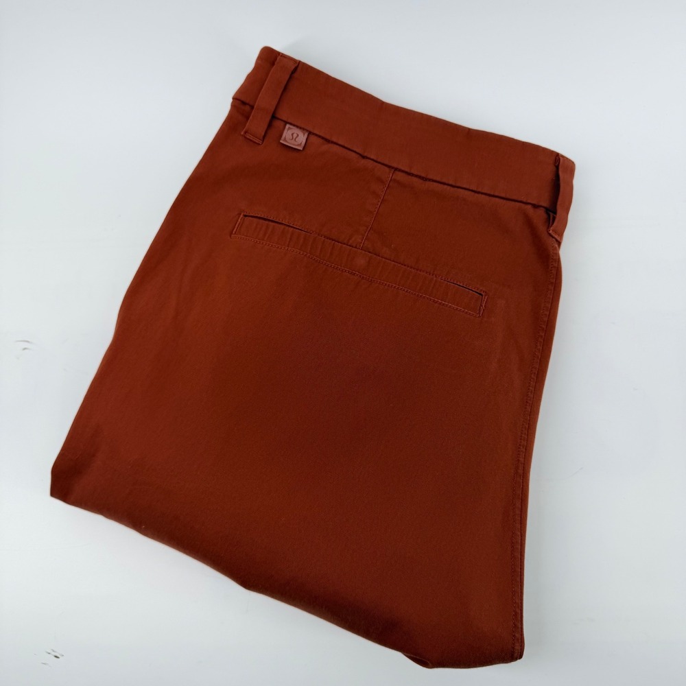Lululemon ABC Pant Slim Warpstreme Men 31 Rust Burnt Orange Commuter Trousers